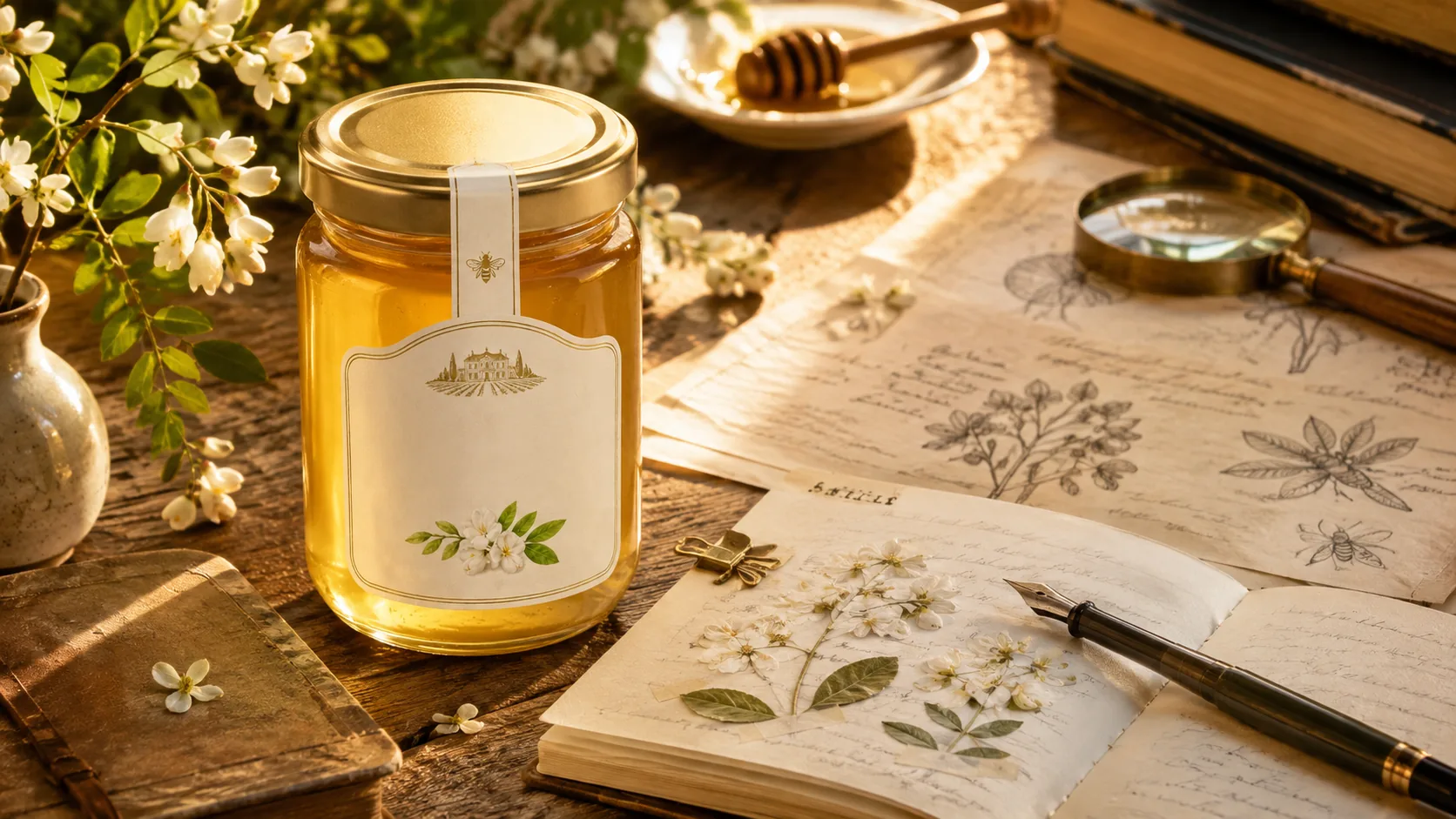 Honig, Blüten und botanische Details